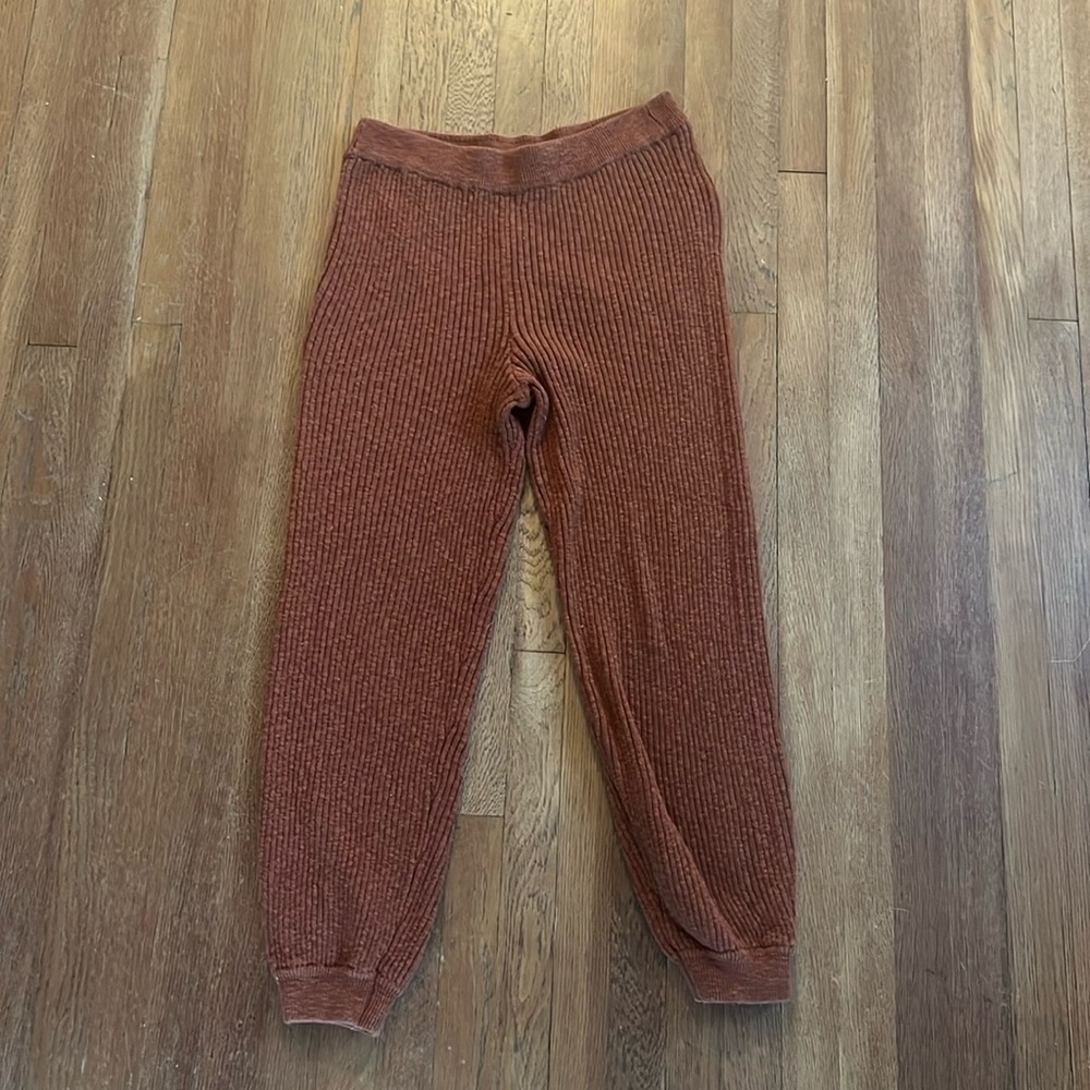 Free People FP Beach Ribbed Linen Blend Joggers